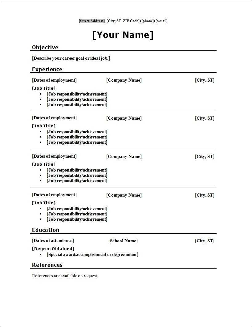 Blank Cv Format Download Pdf – Best Resume Examples Pertaining To Free Blank Cv Template Download