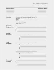 Blank Cv Format Word Download - Resume : Resume Sample #3945 with Blank Resume Templates For Microsoft Word