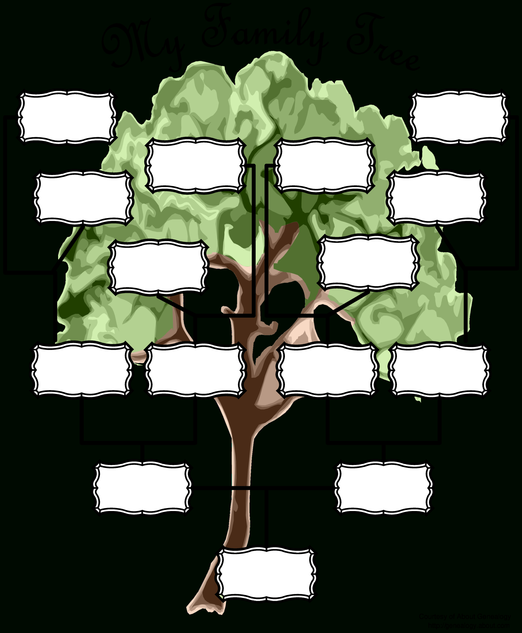 Blank Family Tree Chart | Templates At Allbusinesstemplates Inside Blank Tree Diagram Template