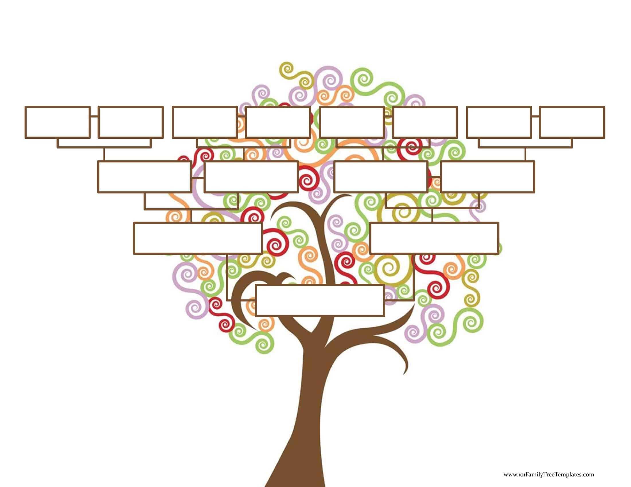 Blank Family Tree Template | Free Instant Download In Fill In The Blank Family Tree Template