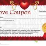 Blank Love Coupon Stock Illustration. Illustration Of Throughout Love Coupon Template For Word