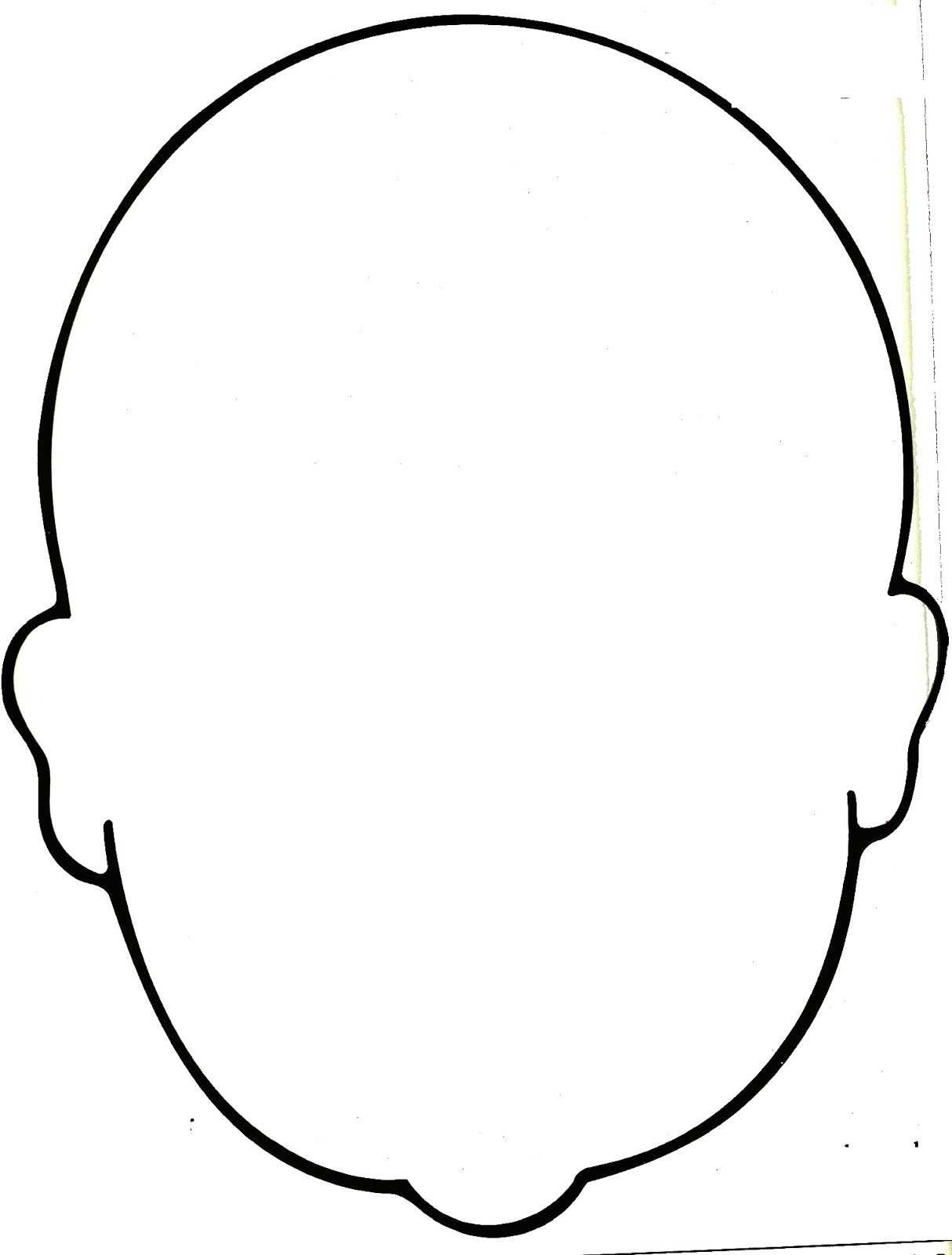 Blank Mask Clipart Within Blank Face Template Preschool