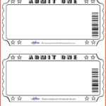 Blank Movie Ticket Clipart Regarding Blank Admission Ticket Template