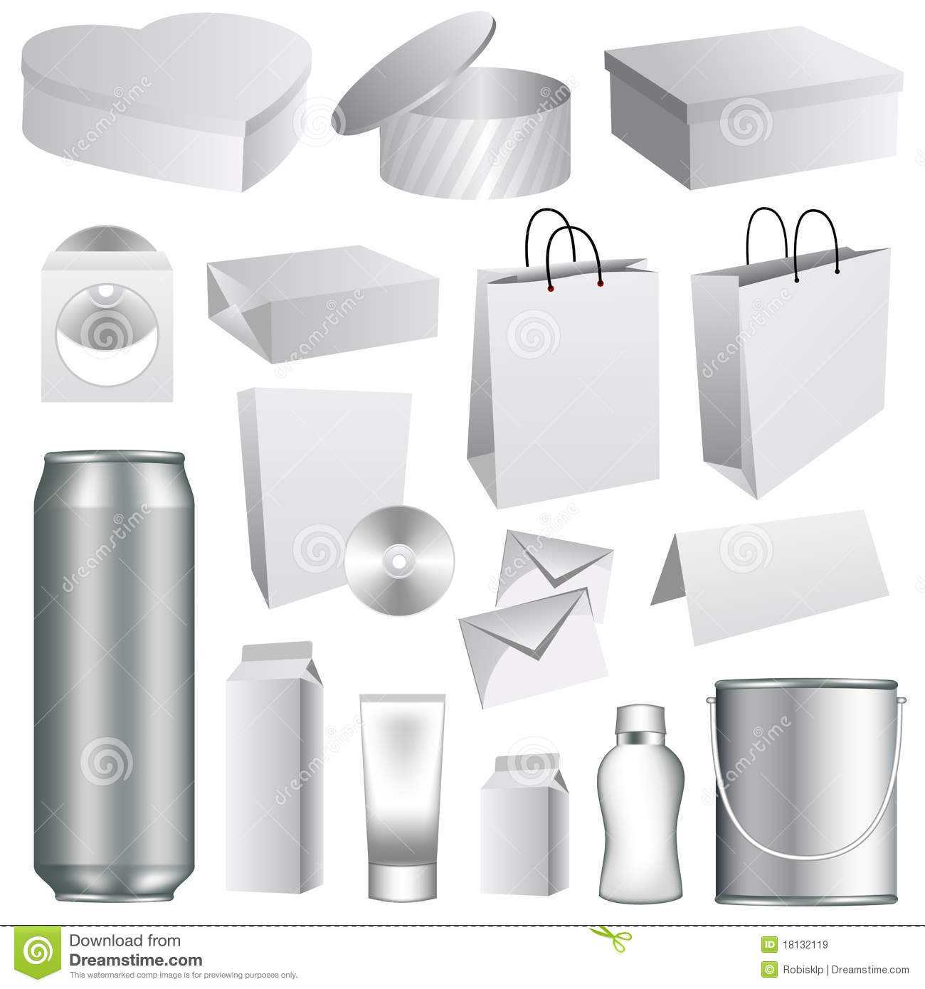 Blank Packaging Templates Stock Vector. Illustration Of Intended For Blank Packaging Templates