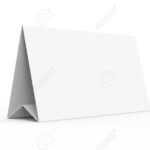 Blank Paper Tent Template, White Tent Card With Empty Space In.. throughout Blank Tent Card Template