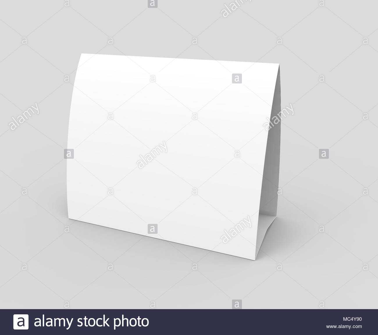 Blank Paper Tent Template, White Tent Card With Empty Space Intended For Blank Tent Card Template