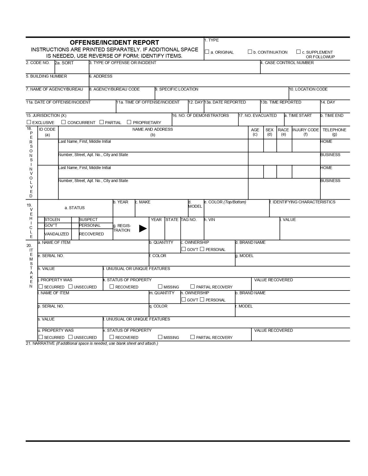 Blank Police Report Template – Google Docs Templates For Blank Police Report Template