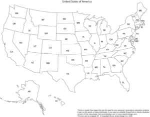 Blank Printable Map Of The United States And Canada inside Blank Template Of The United States