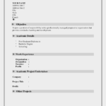 Blank Resume Format Pdf Free Download – Resume : Resume With Free Blank Cv Template Download