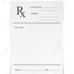 Blank Rx Prescription Form Isolated On White Background With Blank Prescription Form Template