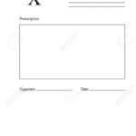 Blank Rx Prescription Form. Medical Concept. Vector Illustration Inside Blank Prescription Form Template