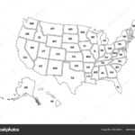Blank Similar Usa Map Isolated On White Background. United Regarding United States Map Template Blank
