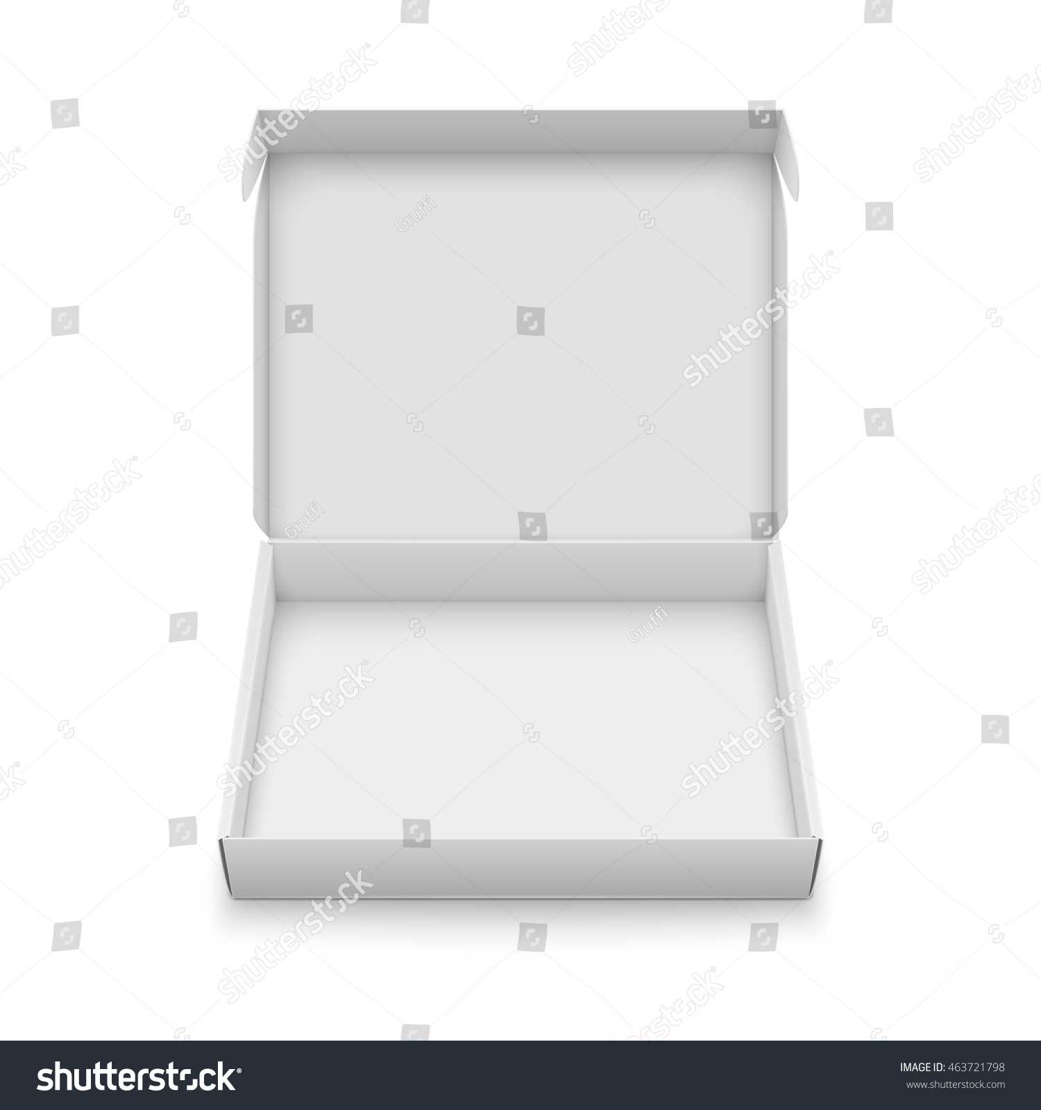 Blank Slim Cardboard Box Template Open Stock Vector (Royalty Within Blank Suitcase Template