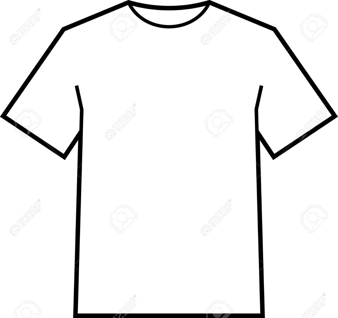 Blank T Shirt Template Vector Intended For Blank T Shirt Outline Template