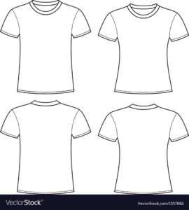 Blank T-Shirts Template with Blank Tee Shirt Template