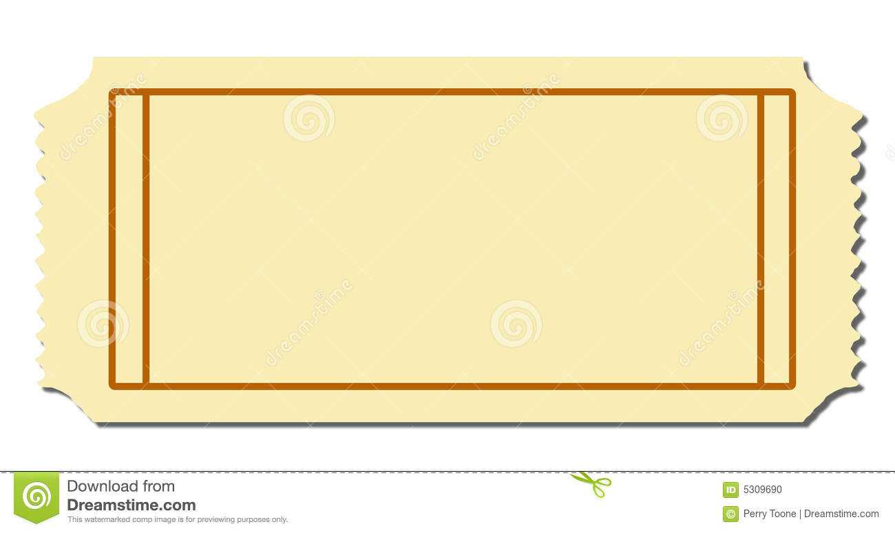 Blank Ticket Stock Vector. Illustration Of Night, Backdrop With Blank Admission Ticket Template