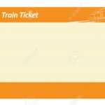 Blank Train Ticket On White Background Throughout Blank Train Ticket Template