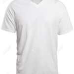 Blank V Neck Shirt Mock Up Template, Front View, Isolated On.. For Blank V Neck T Shirt Template