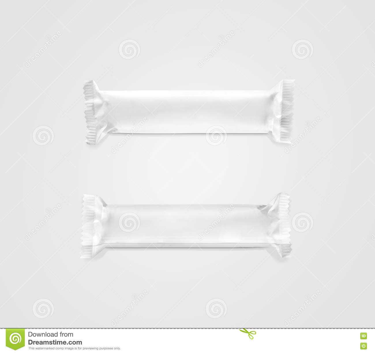 Blank White Candy Bar Plastic Wrap Mockup Top And Back Stock Within Blank Candy Bar Wrapper Template