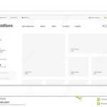 Blank White Web Store Template Mock Up Isolated Stock Intended For Blank Food Web Template