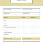Blue And Brown Middle School Report Card – Templatescanva Inside Report Card Template Middle School