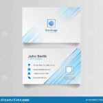 Blue Business Card Template Illustration Design. Identity Pertaining To Blank Business Card Template Download