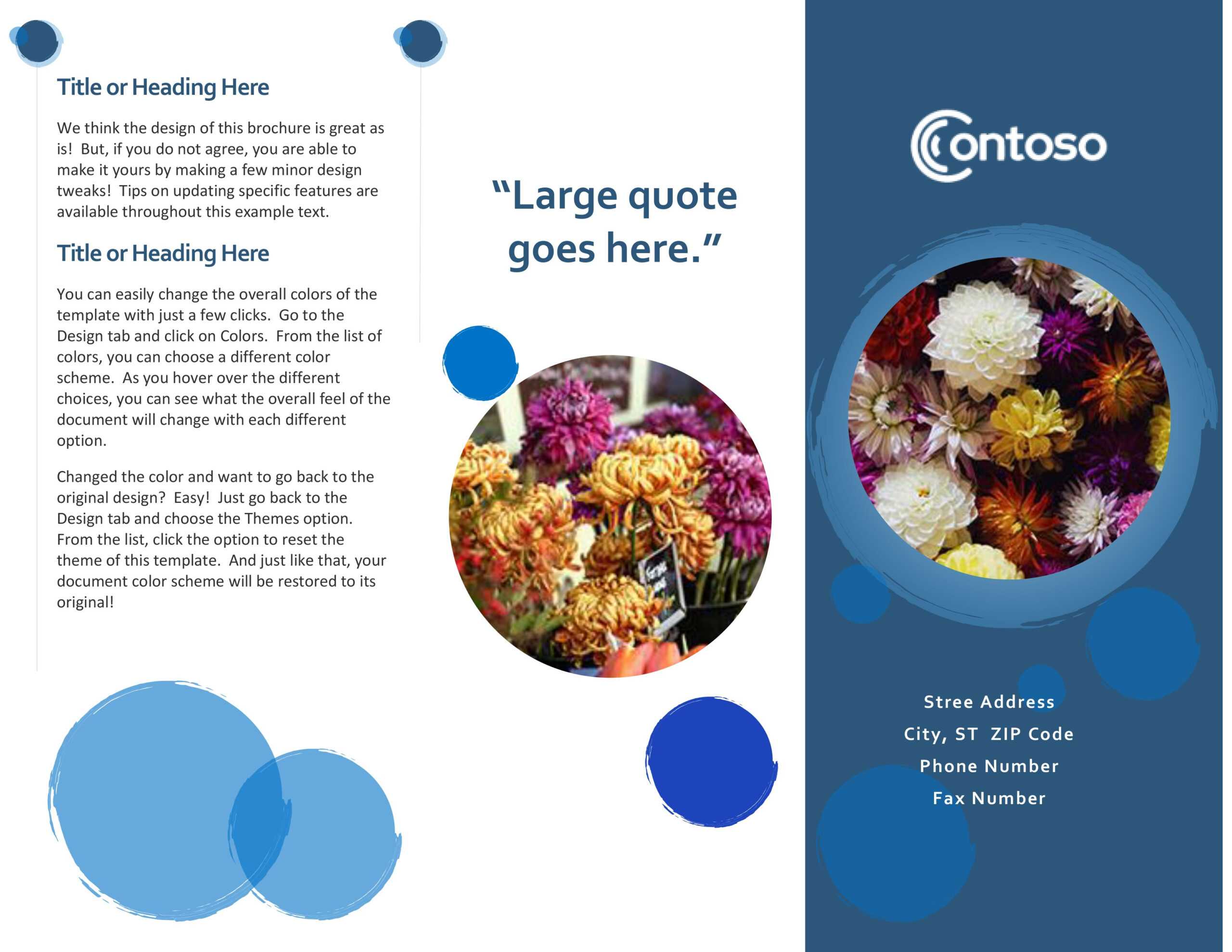 Blue Spheres Brochure Regarding Microsoft Word Pamphlet Template