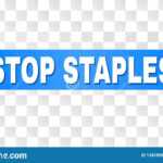 Blue Stripe With Stop Staples Text Stock Vector Inside Staples Banner Template