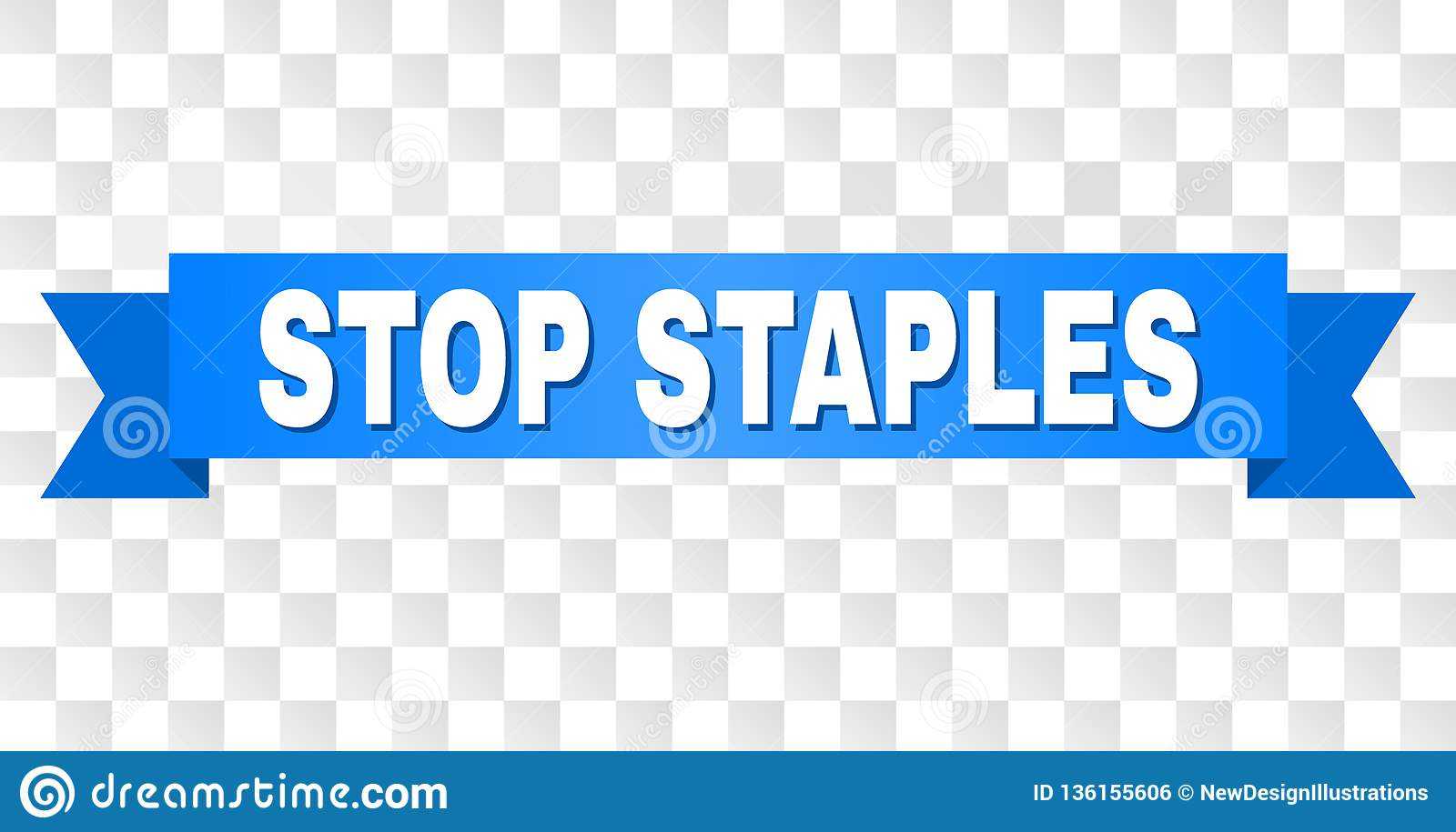 Blue Stripe With Stop Staples Text Stock Vector Inside Staples Banner Template