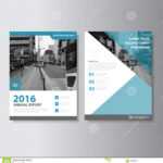 Blue Vector Magazine Annual Report Leaflet Brochure Flyer Within Magazine Ad Template Word