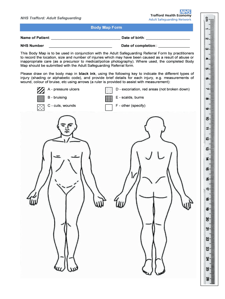Body Maps Nhs - Fill Online, Printable, Fillable, Blank Pertaining To Blank Body Map Template