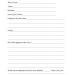 Book Report Template 2Nd Grade Free – Book Report Form With Regard To Book Report Template 4Th Grade