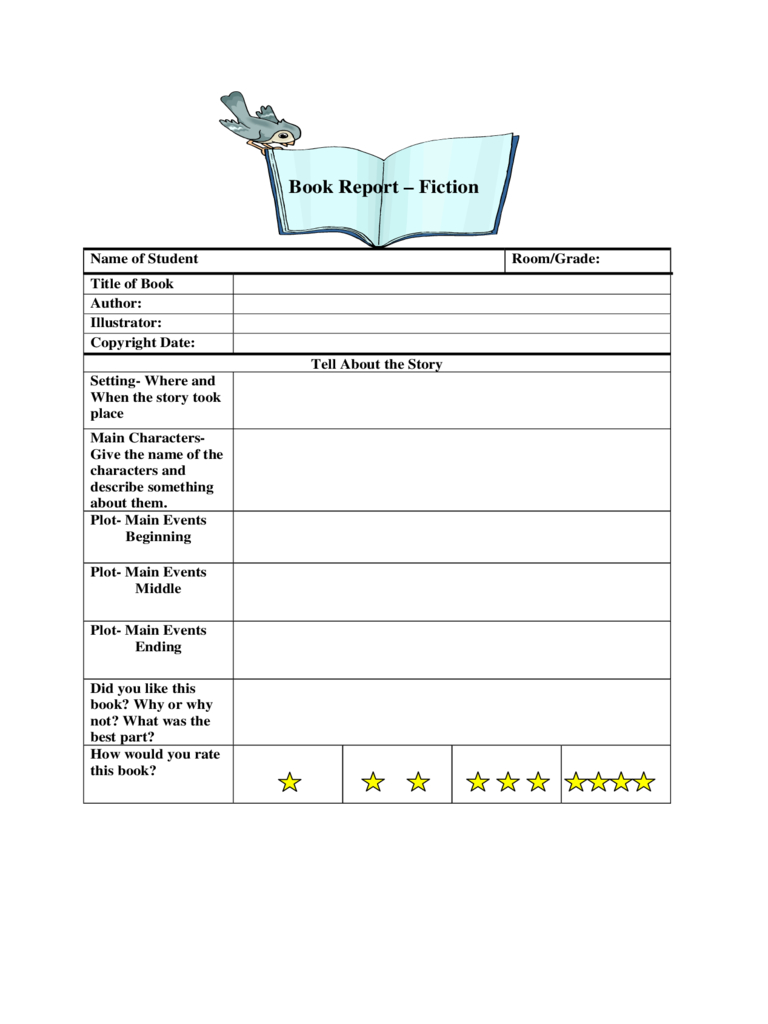 Book Report Template – 6 Free Templates In Pdf, Word, Excel With Regard To 6Th Grade Book Report Template