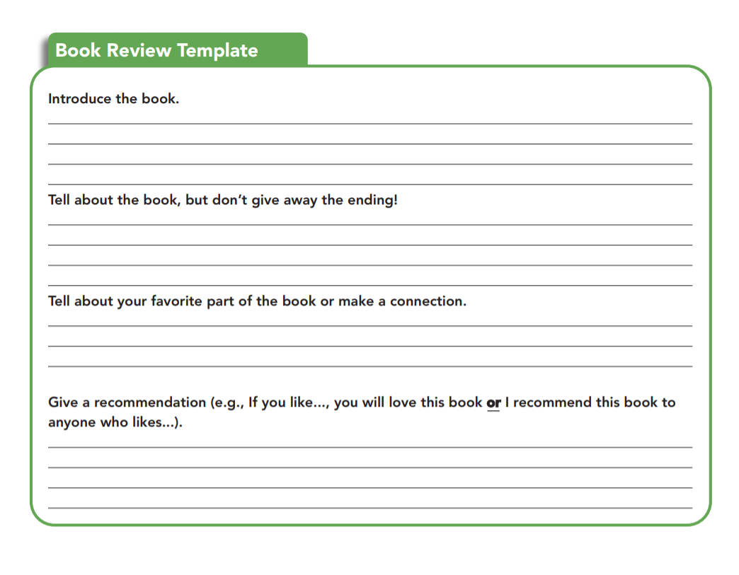 Book Review Examples And How To Write A Book Review Intended For Middle School Book Report Template