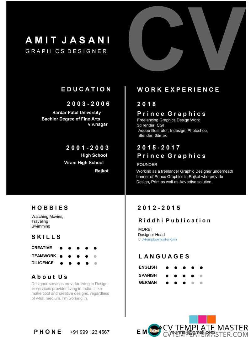 Box Detail Cv Template – Free Download In Ms Word – Cv Throughout Personal Check Template Word 2003