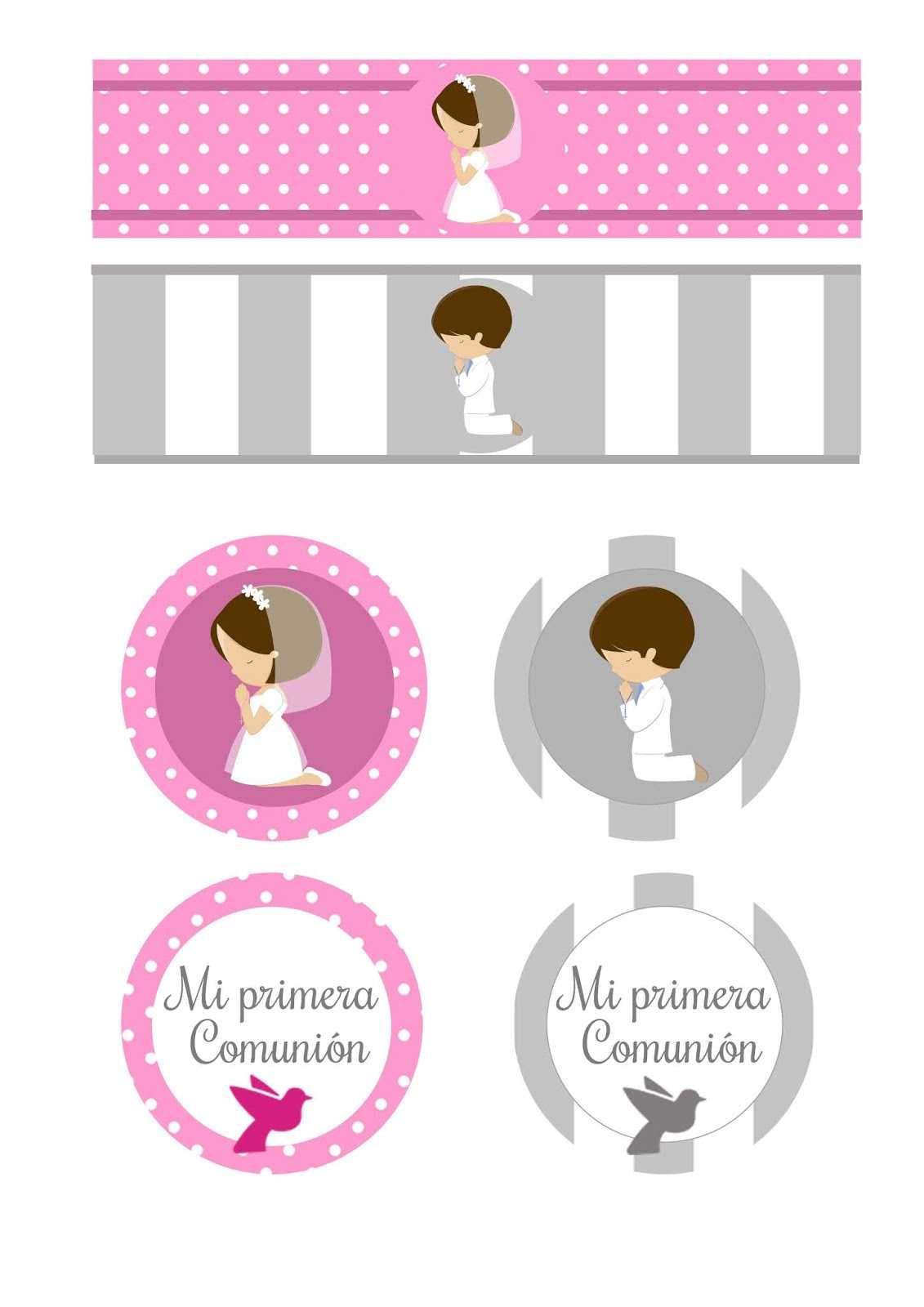 Boy And Girl First Communion: Free Printable Mini Kit. | Oh Intended For Free Printable First Communion Banner Templates