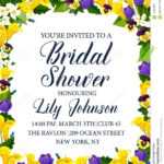 Bridal Shower Party Or Wedding Ceremony Invitation Stock Regarding Free Bridal Shower Banner Template