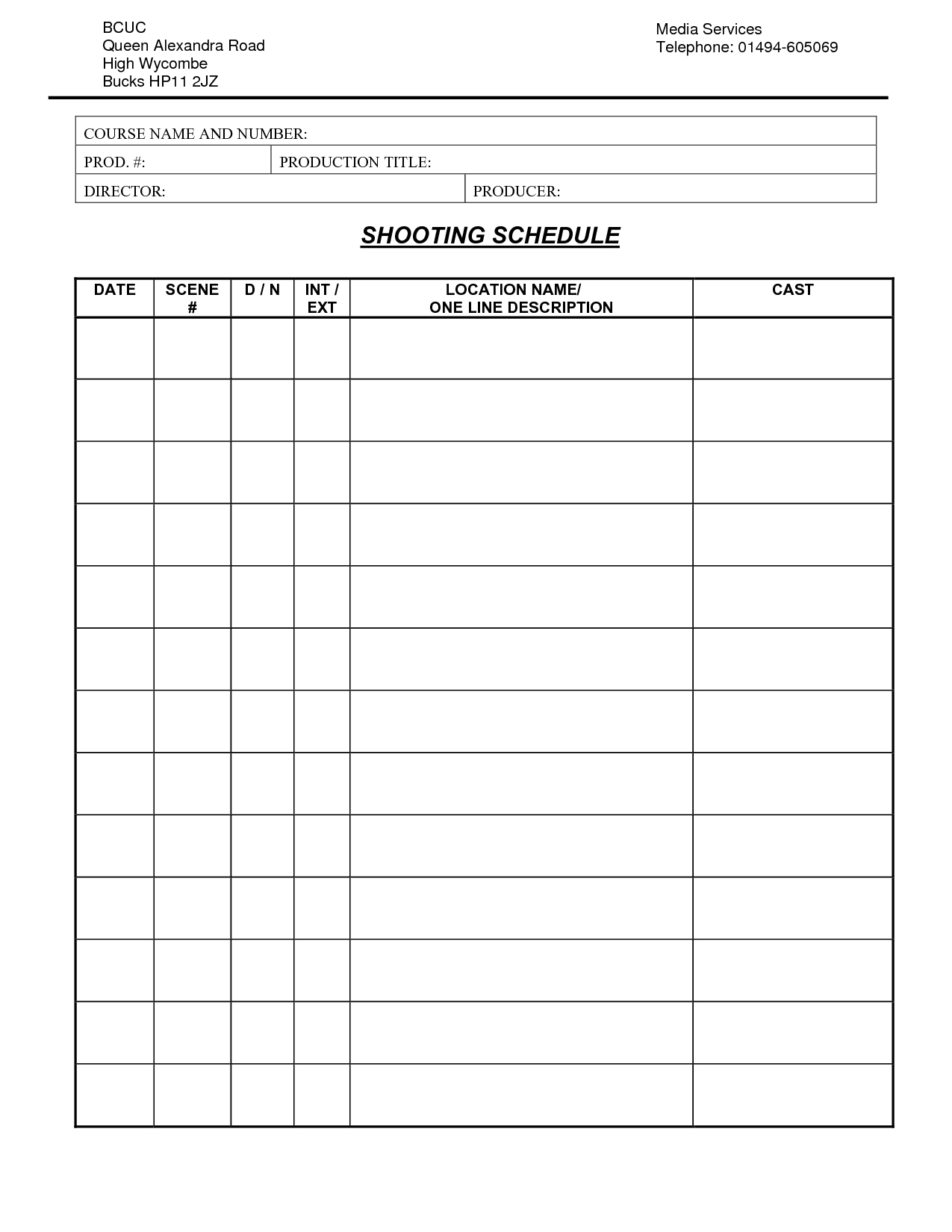 Brilliant Film Production Call Sheet Template Example Intended For Blank Call Sheet Template