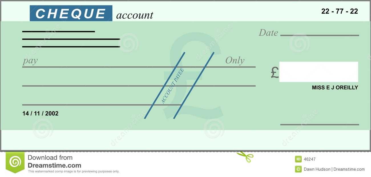 British Cheque Stock Illustrations – 15 British Cheque Stock Pertaining To Blank Cheque Template Uk