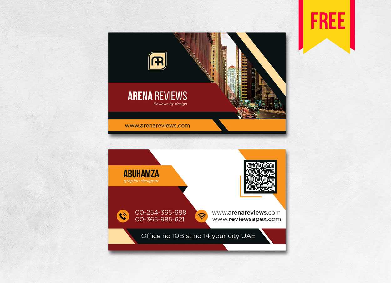 Building Business Card Design Psd – Free Download | Arenareviews For Blank Business Card Template Photoshop