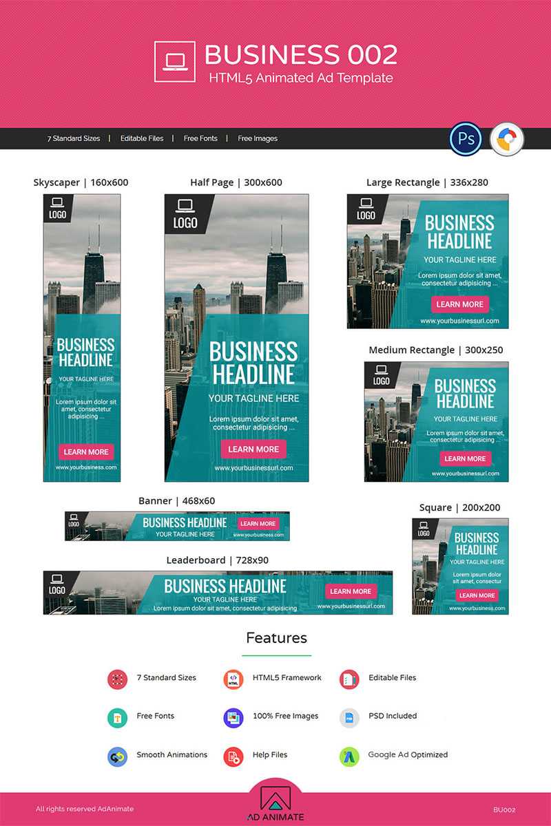 'business 002 – Html5 Ad' – Animated Banner №71312 Intended For Animated Banner Template