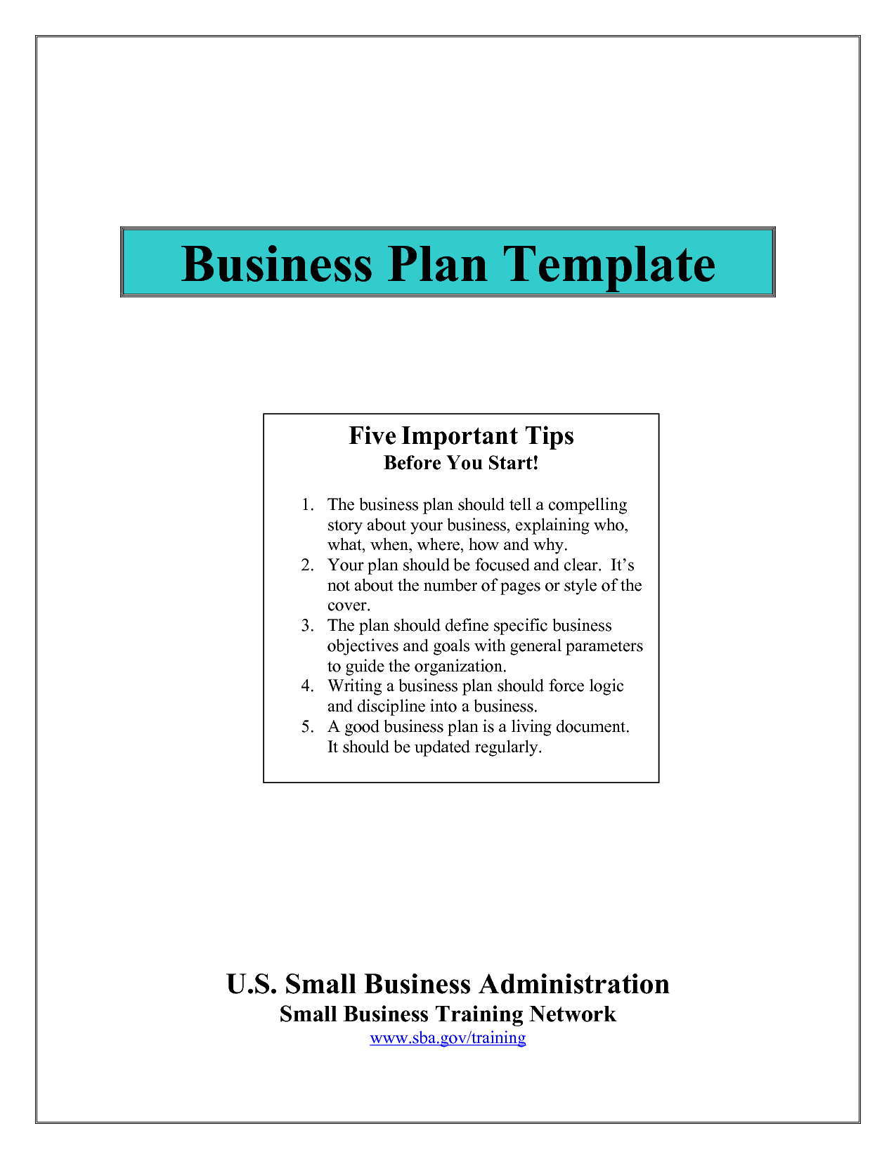 Business Plan Template Sba Word Sbar Excel Small Writing A Regarding Sbar Template Word
