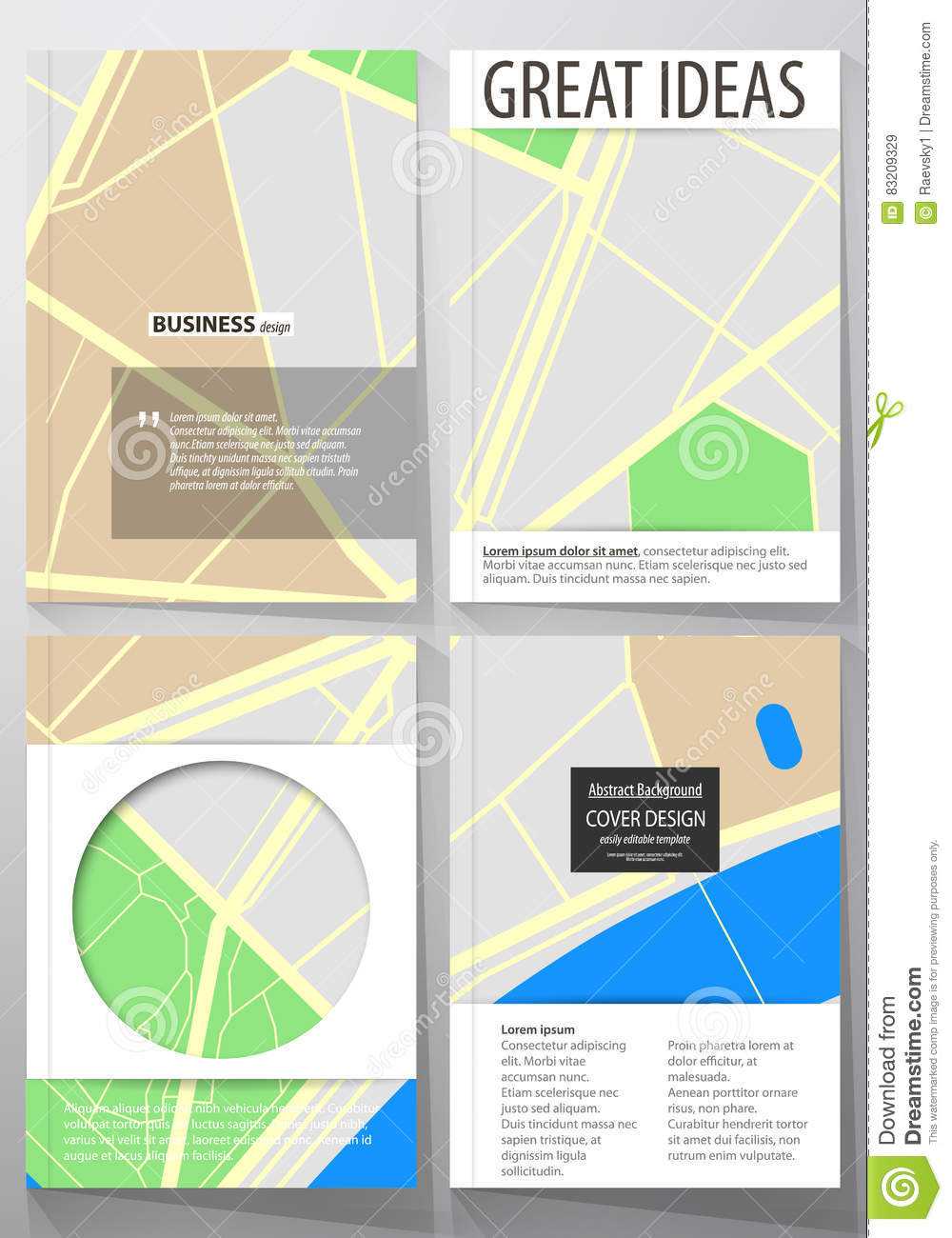 Business Templates For Brochure, Magazine, Flyer, Booklet Or With Regard To Blank City Map Template