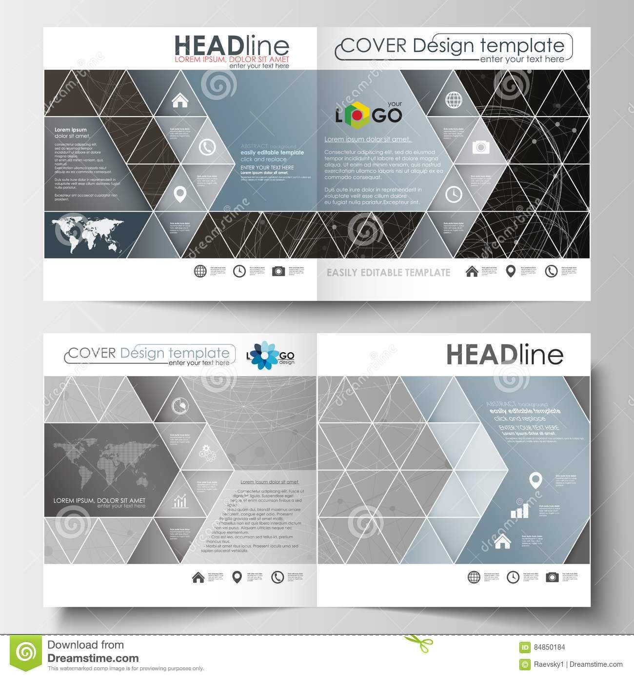 Business Templates For Square Design Brochure, Magazine Intended For Noc Report Template