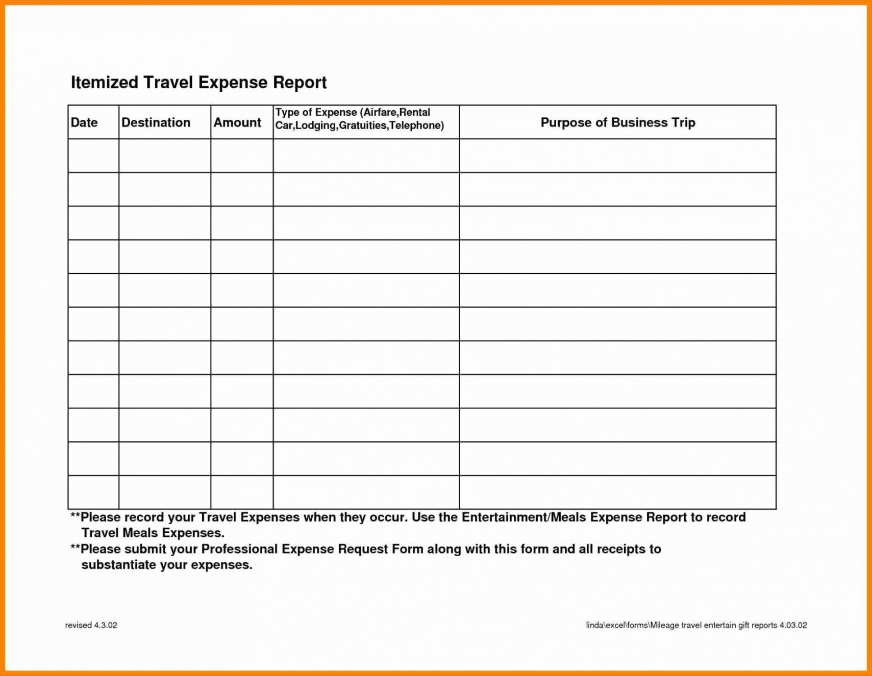 Business Travel Expense Report Template New Business Travel Intended For Business Trip Report Template Pdf