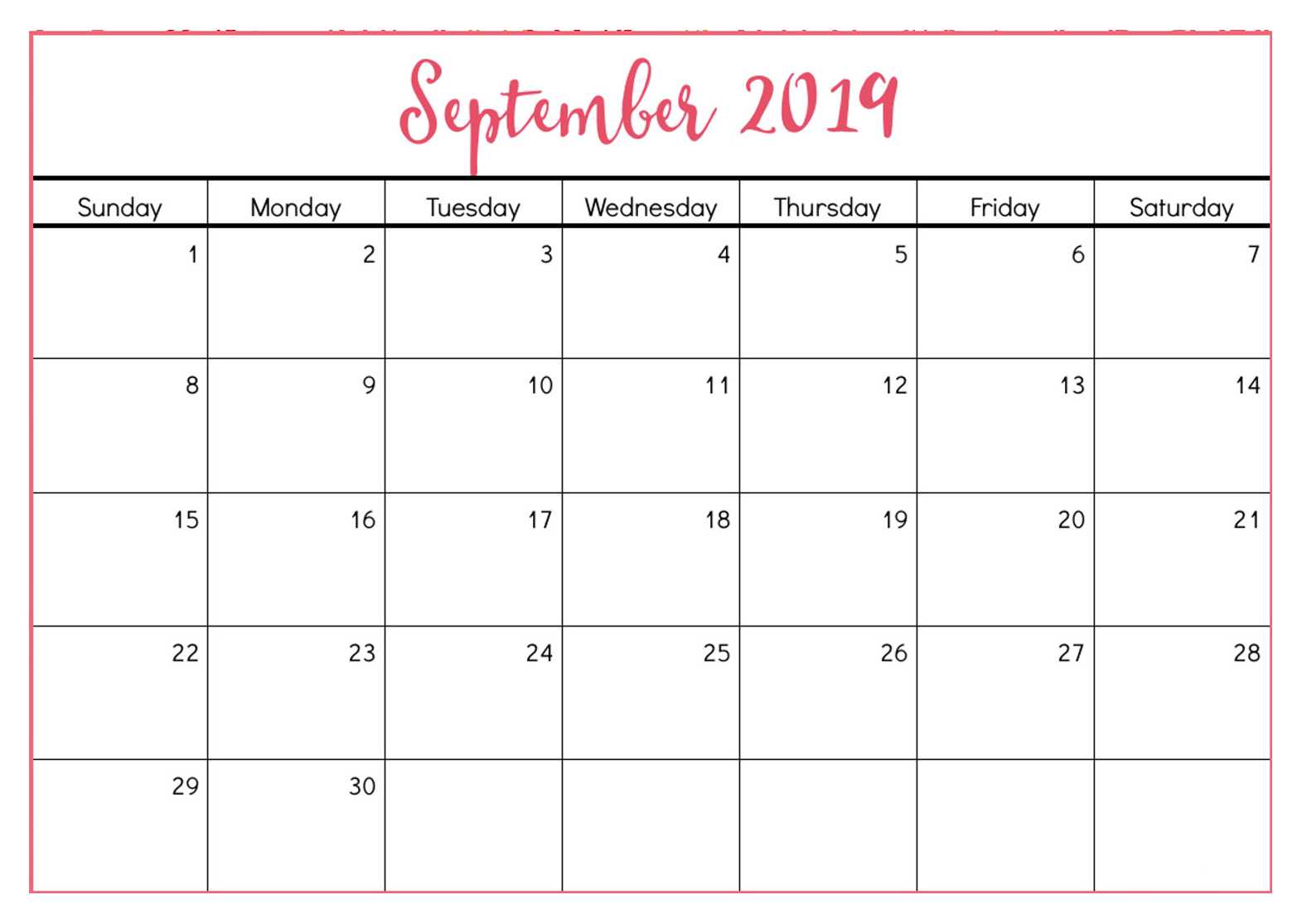 Calendar Templates For Blank Calender Template