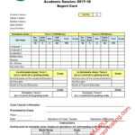 Cbse Report Card Format For Primary Classes  I To V In Report Card Template Pdf