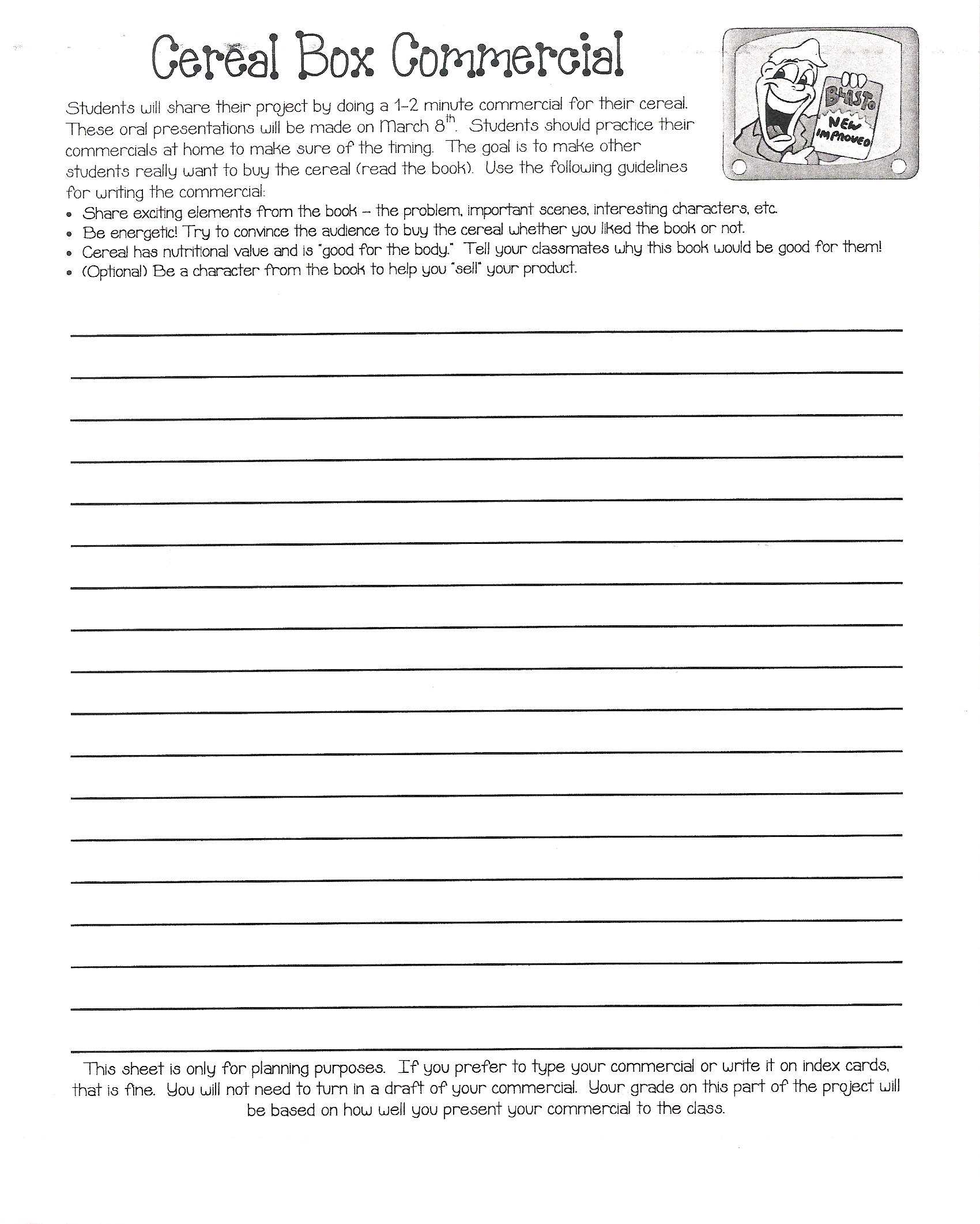 Cereal Box Book Report | Mrs. Eubanks' Class For Cereal Box Book Report Template