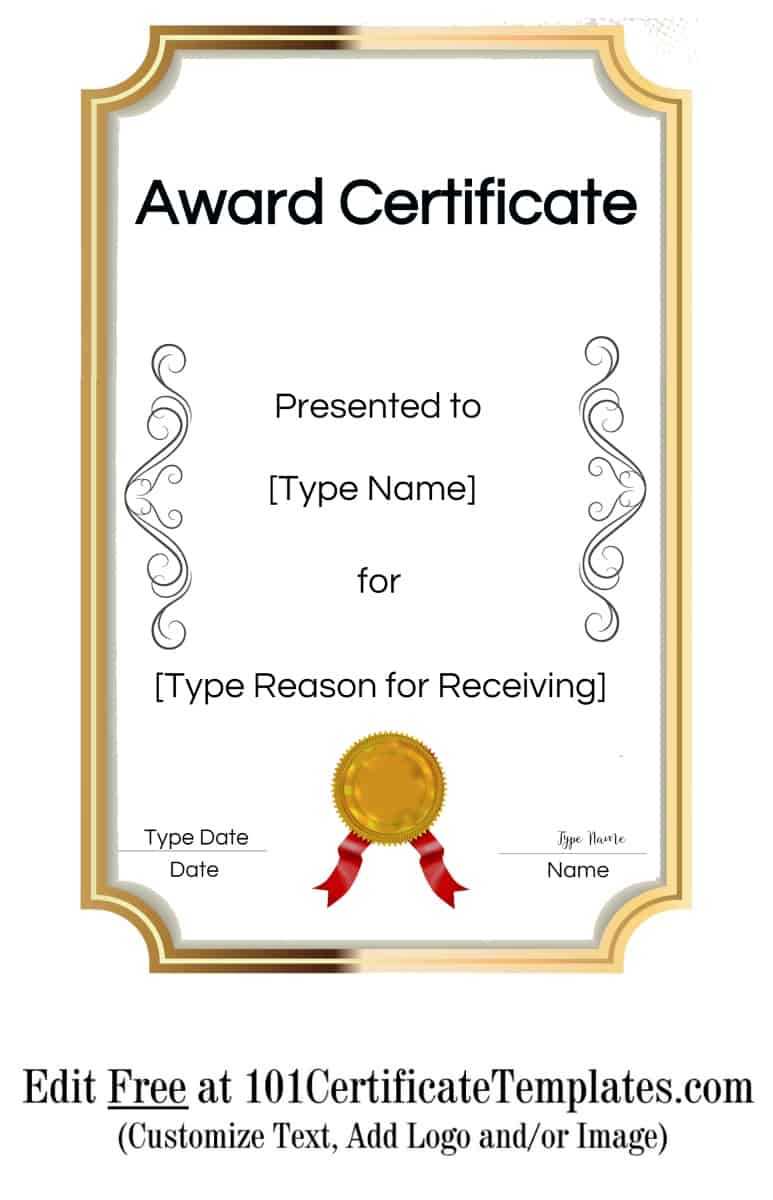 Certificate Templates Regarding Blank Certificate Of Achievement Template