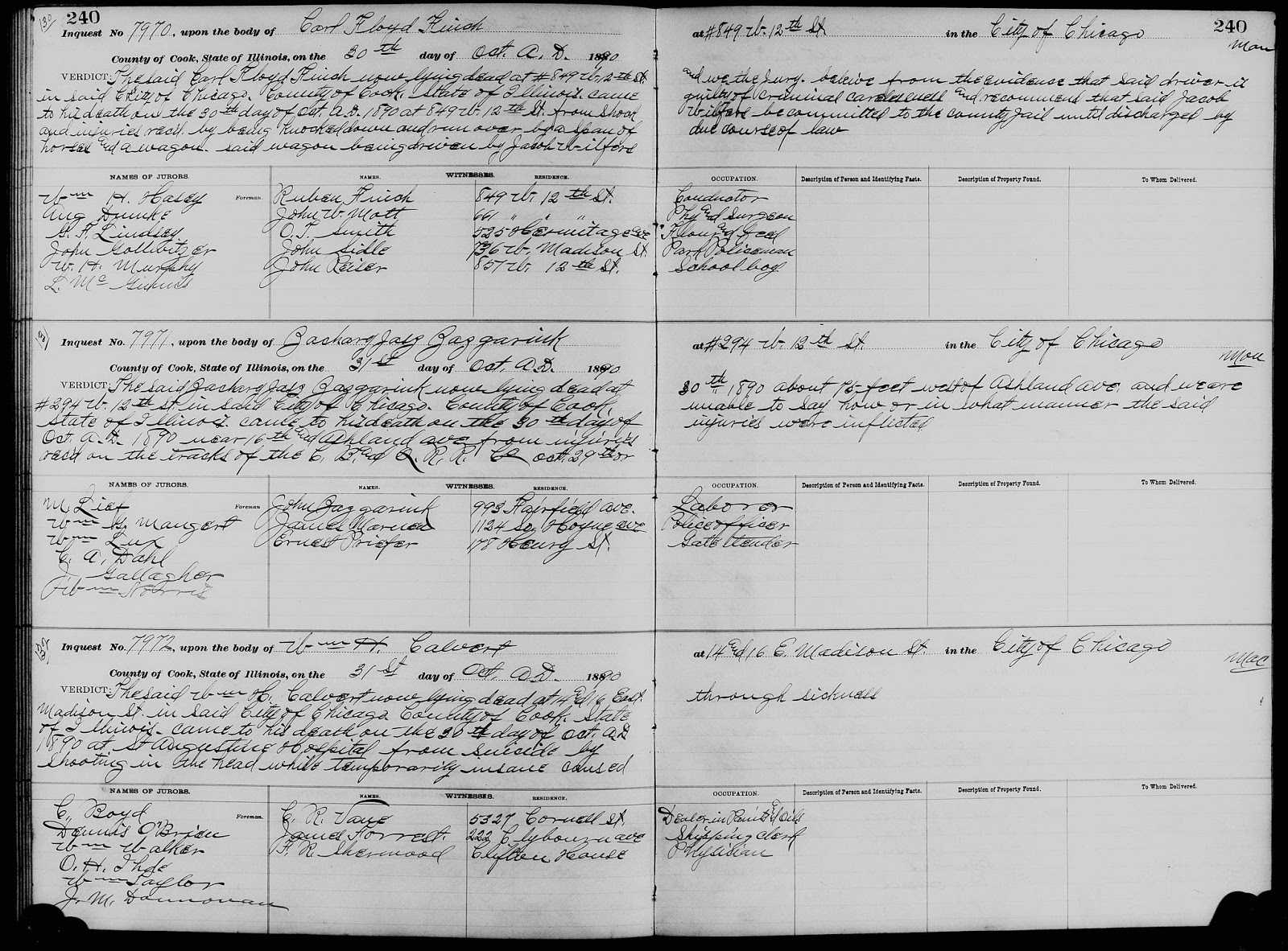 Chicagogenealogy: Research Insights From Study And Throughout Coroner's Report Template